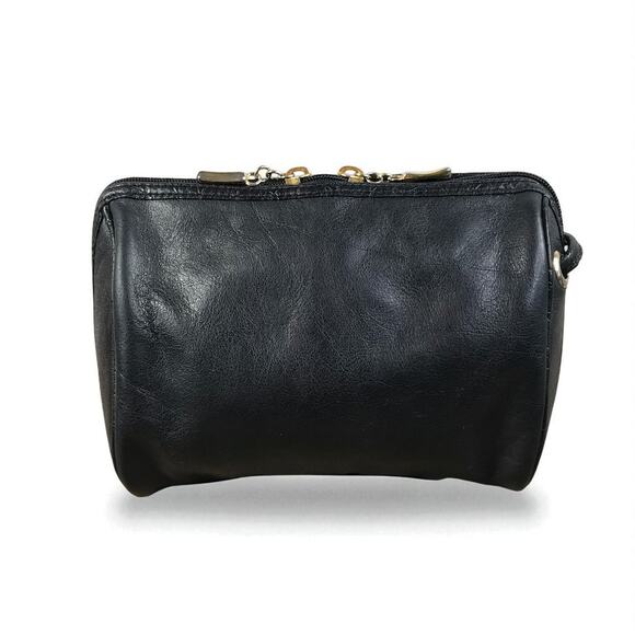 ARCHITECT FOR AMC Leather Mini Crossbody Bag Black Zip Around City Chic Travel - Picture 2 of 11